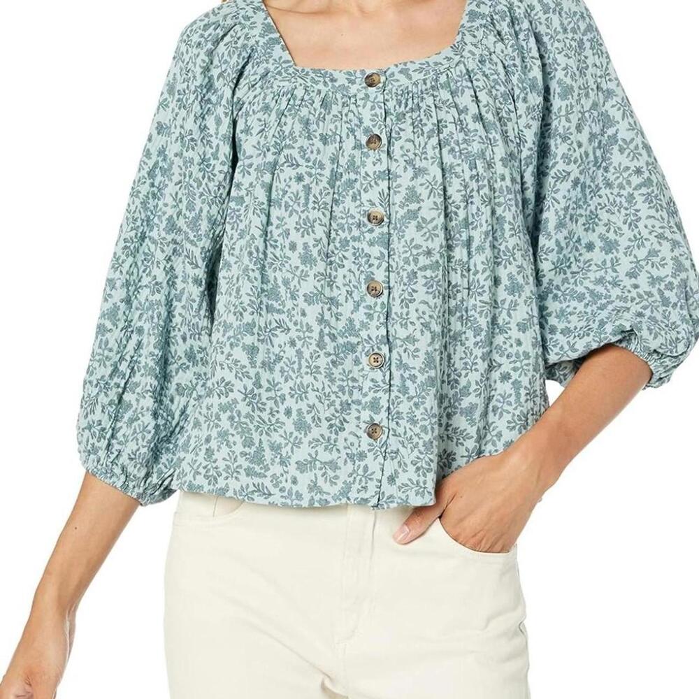 Madewell look alike square neckline top